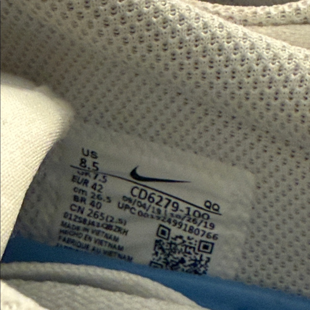 NIKE CD6279-110 SB Check Solar White Canvas Skater Womens Shoes Size 8.5- - Picture 5 of 7